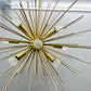 1950's Mid Century Brass Sputnik Urchin Chandelier Stilnovo Ceiling Light Fixture - Global Lights Hub