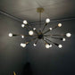 Mid Century Stilnovo Brass Sputnik Chandelier  Dining Room Chandelier 18 arms/lights - Global Lights Hub