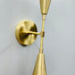 Captivating Double Cone Wall Sconce - Handcrafted Brass Construction