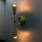 Sleek and Elegant Brass Wall Sconce - Side View
