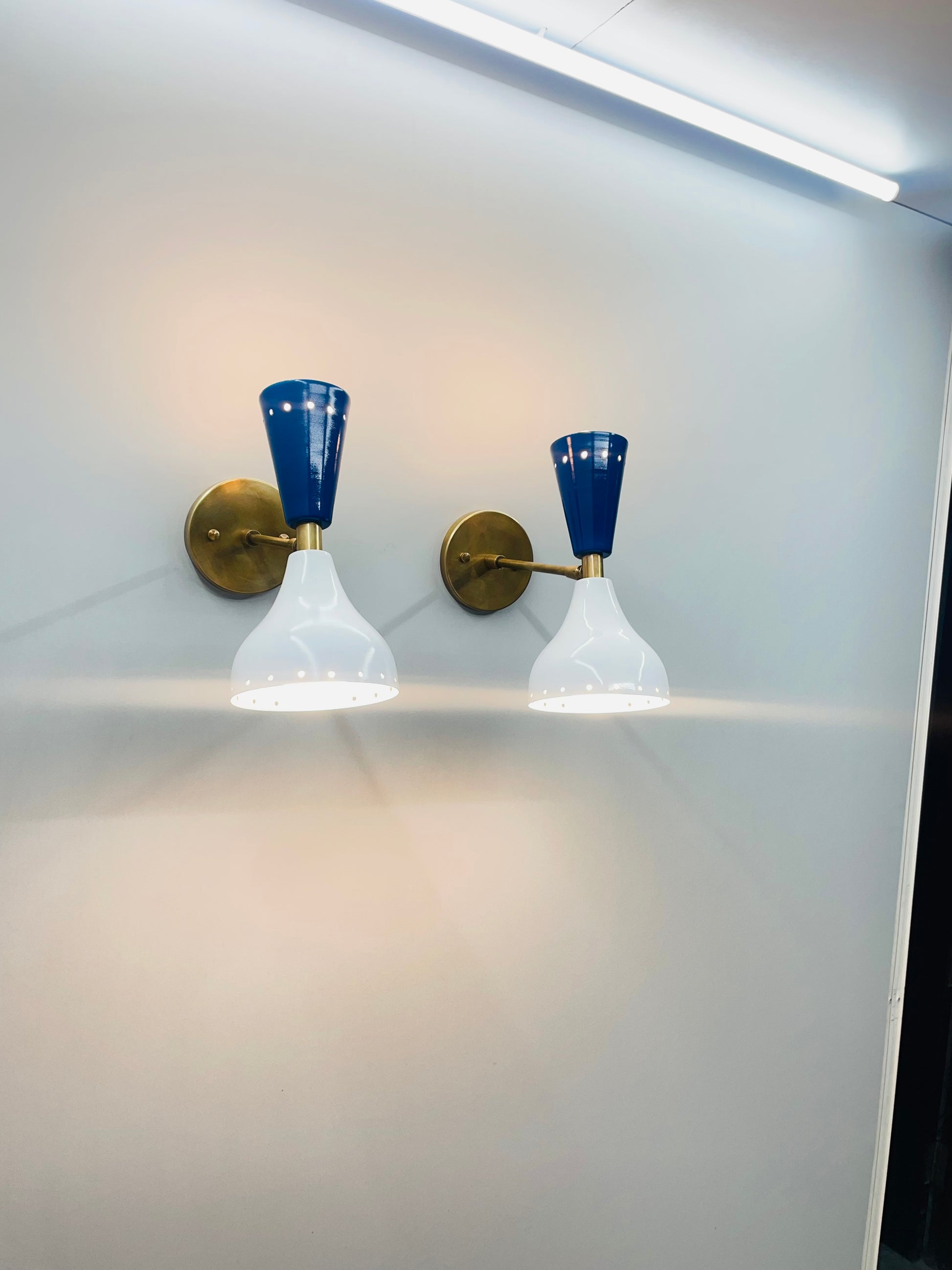 Diabolo Wall Sconce Italian Modern Stilnovo Style Set of Two Wall Light lamps - Global Lights Hub