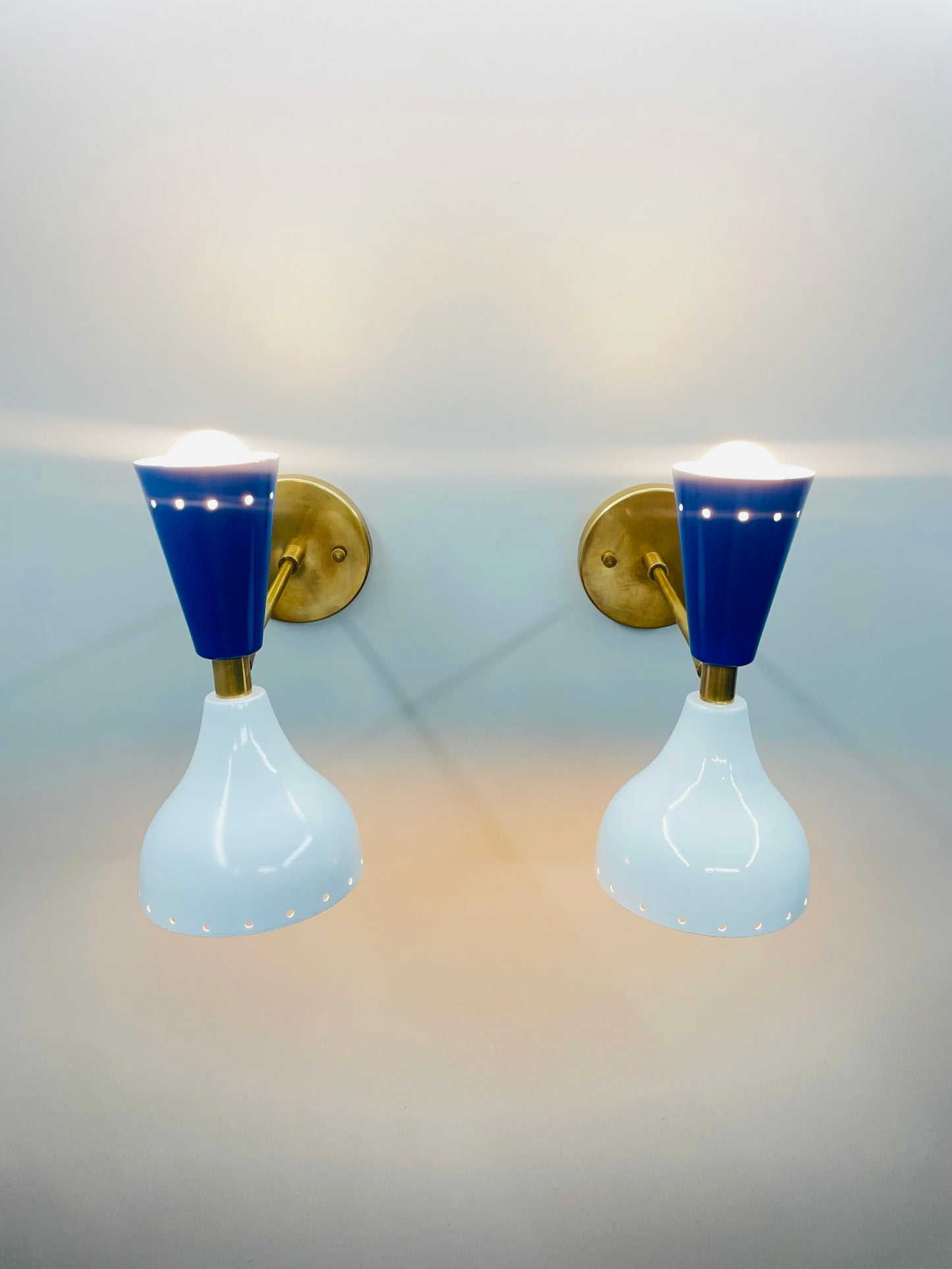 Pair of Two Wall Light Lamps - Italian Modern Design
