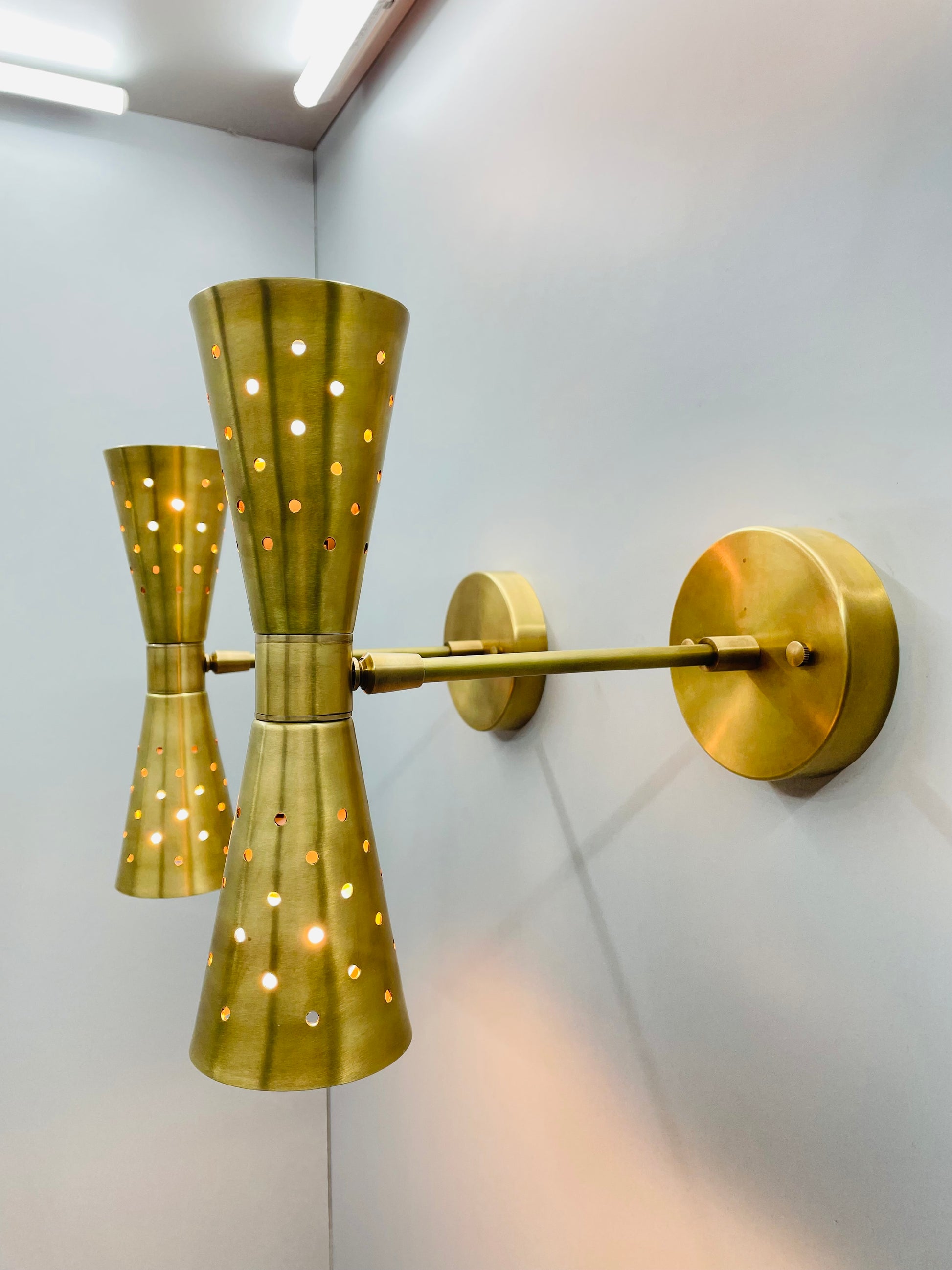 Dual Cone Wall Sconce Lamps - Iconic 50's and 60's Style