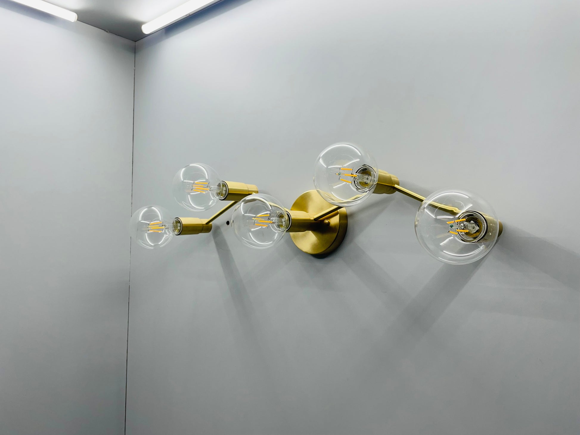 Enhance Your Decor with Italian Designed Brass Wall Lighting - 5 Lights