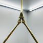 2 Light Stilnovo Style Adjustable Brass Chandelier Italian Design Ceiling Light - Global Lights Hub