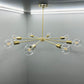 Mid Century Stilnovo Brass Sputnik Chandelier Handmade Brass Ceiling Lamp Light 8 Arms/Lights - Global Lights Hub