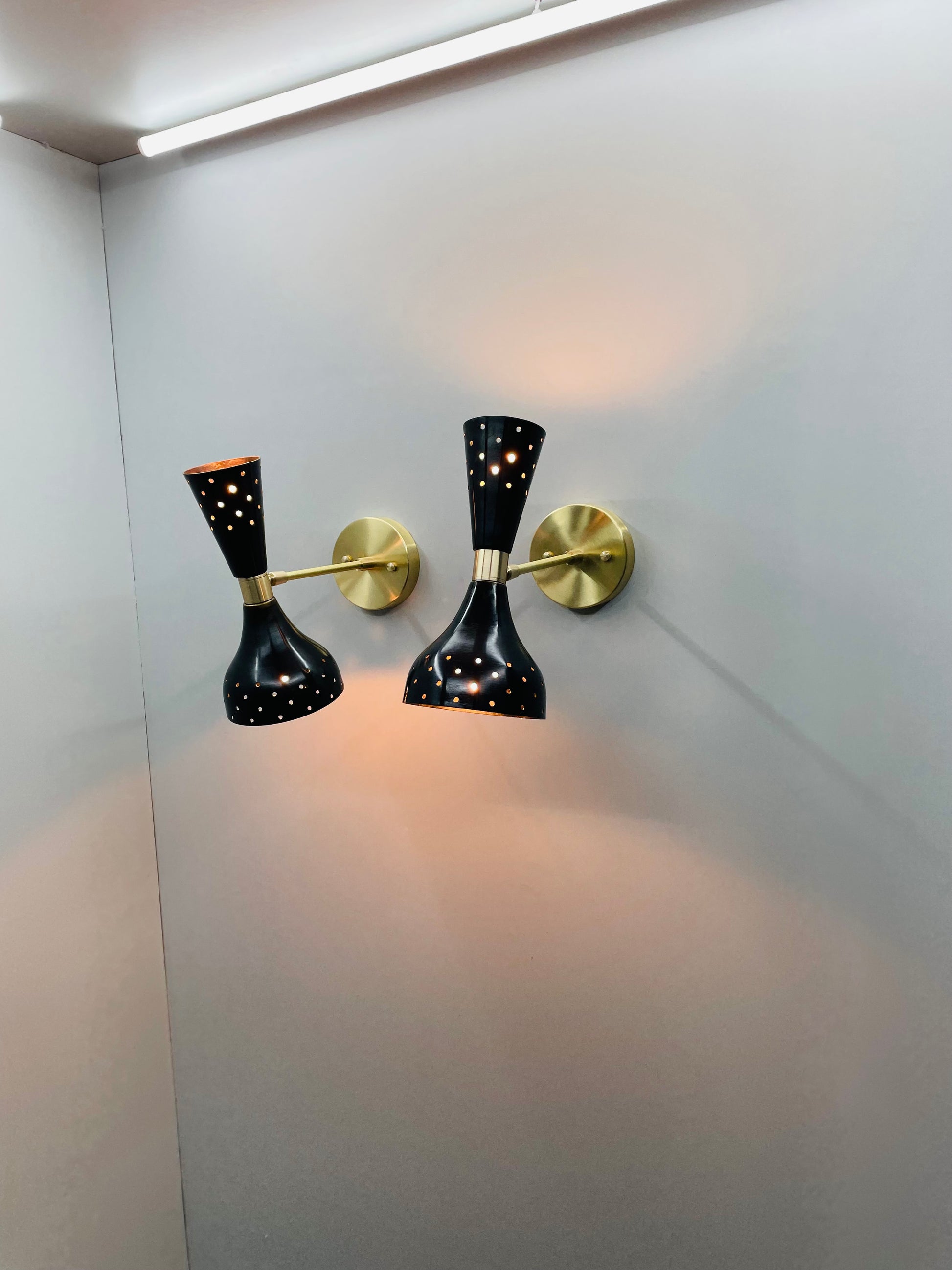 Illuminate Your Space with Italian Modern Stilnovo Style Wall Sconce Set