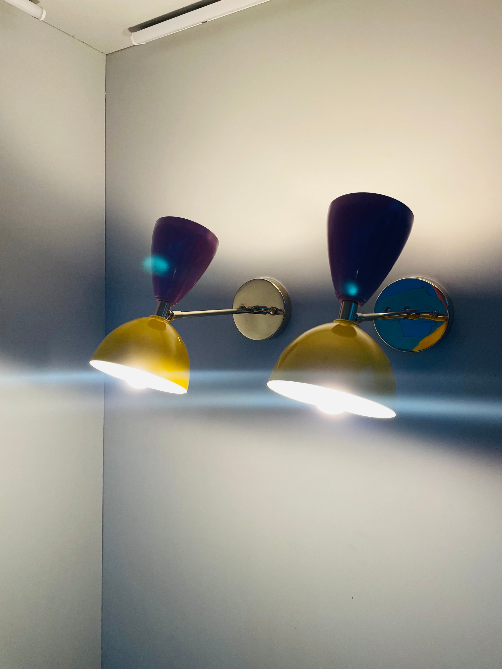 Italian Modern Stilnovo Style Wall Sconce Set - Brass Wall Light Lamps - Installation Guide