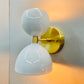 Set of Two Diabolo Wall Lights - Contemporary Design - White